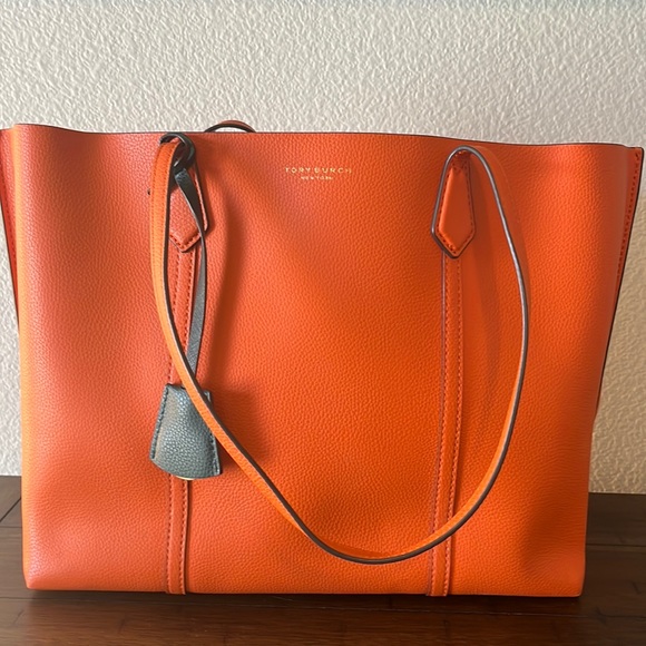 Tory Burch Handbags - Tory Burch Perry Triple Compartment Tote in Orange